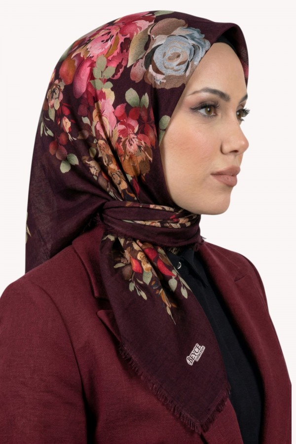 Desenli Flamlı Eşarp  6504-9