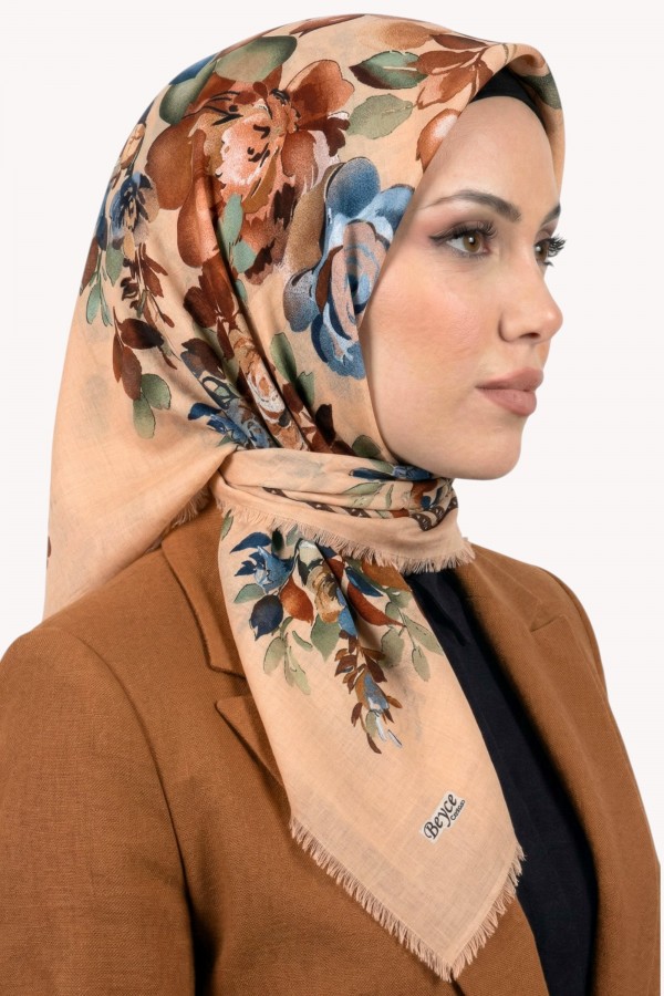 Desenli Flamlı Eşarp  6504-5