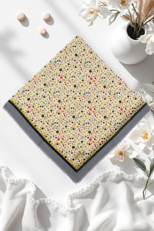 Desenli Flamlı Eşarp 6505-13