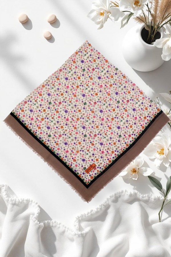 Desenli Flamlı Eşarp  6505-7