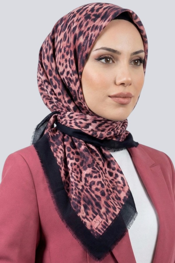 Desenli Flamlı Eşarp  6506-7