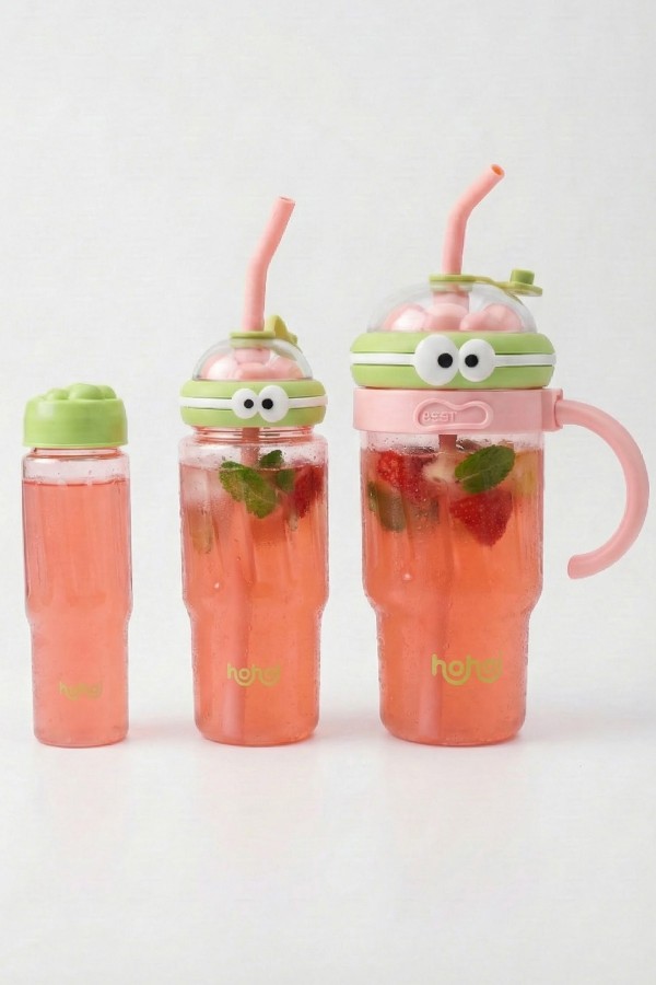 KRD Hahal Sevimli 3'lü Matara Pembe