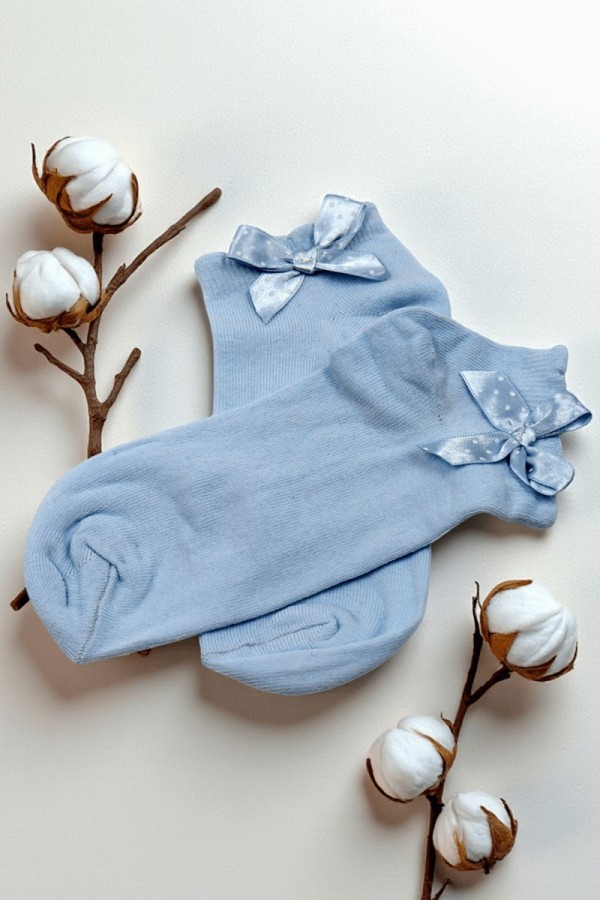 XGRİ POLO Fiyonklu Bayan Patik Çorap (36-40) 9021-7