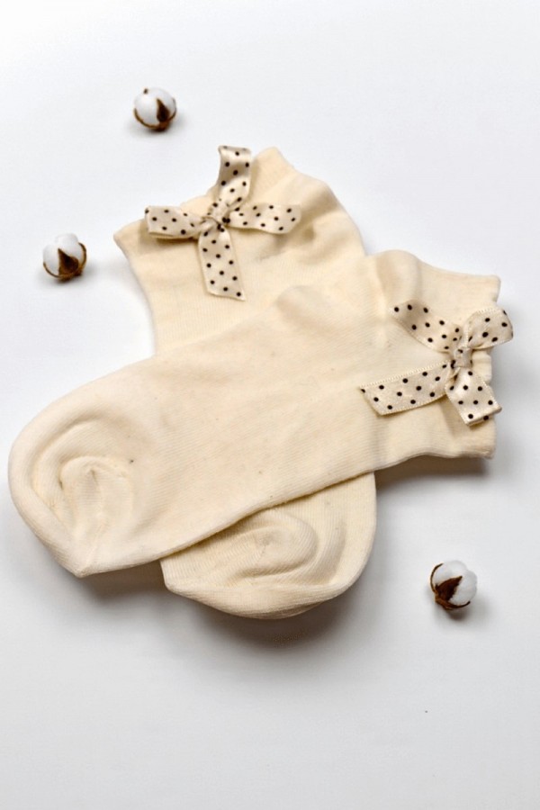 XGRİ POLO Fiyonklu Bayan Patik Çorap (36-40) 9021-9