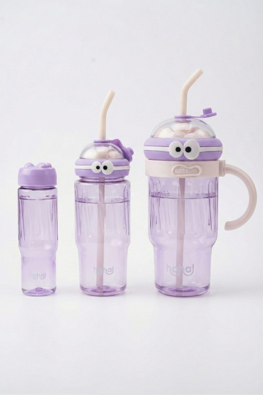 KRD Hahal Sevimli 3'lü Matara Mor