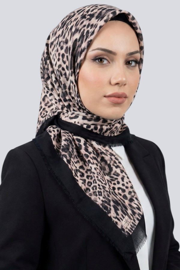 Desenli Flamlı Eşarp  6506-4