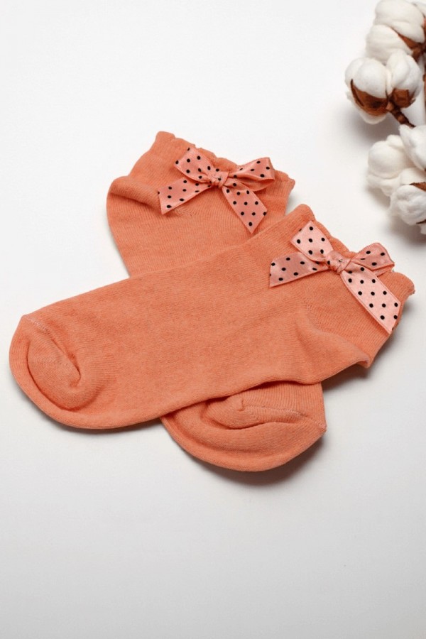 XGRİ POLO Fiyonklu Bayan Patik Çorap (36-40) 9021-5