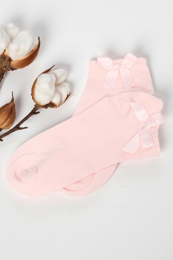 XGRİ POLO Fiyonklu Bayan Patik Çorap (36-40) 9021-3