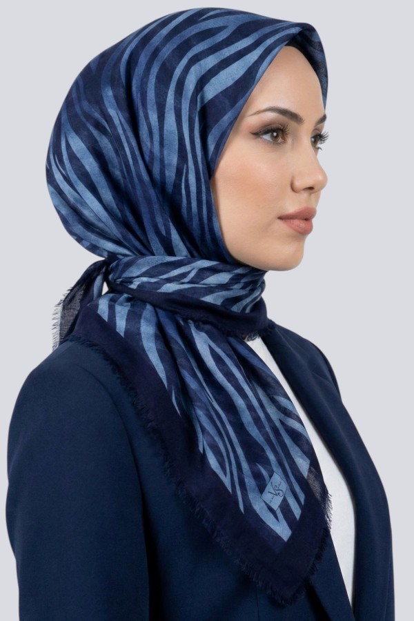 Desenli Flamlı Eşarp  6507-15