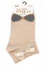 XGRİ POLO Fiyonklu Bayan Patik Çorap (36-40) 9021-2