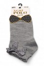 XGRİ POLO Fiyonklu Bayan Patik Çorap (36-40) 9021-1