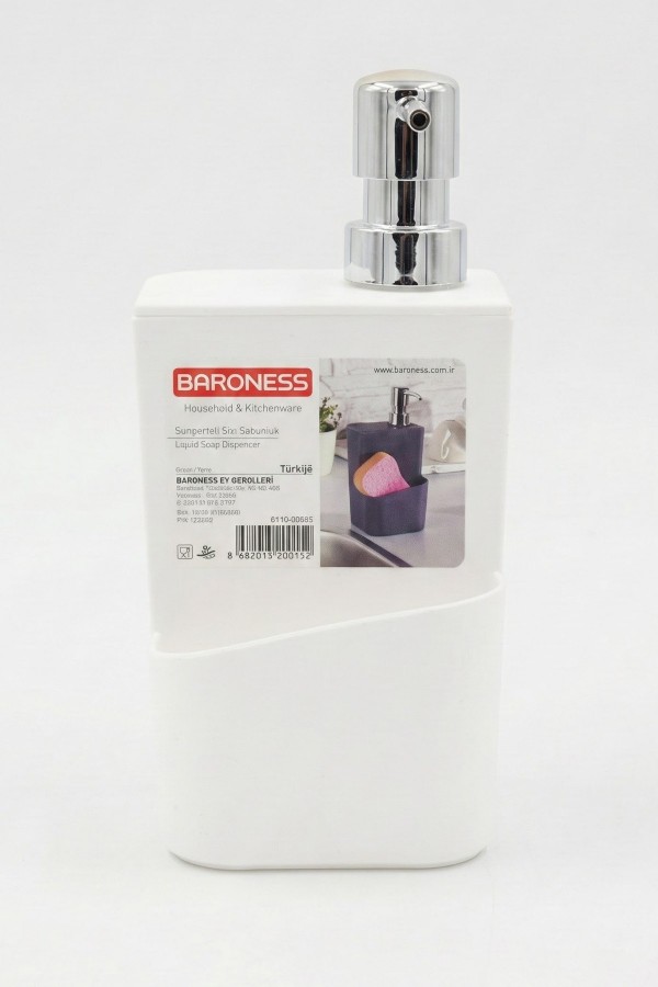 Baroness Süngerlikli Sıvı Sabunluk Beyaz
