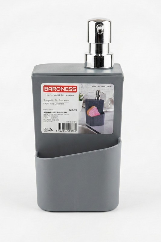 Baroness Süngerlikli Sıvı Sabunluk Gri