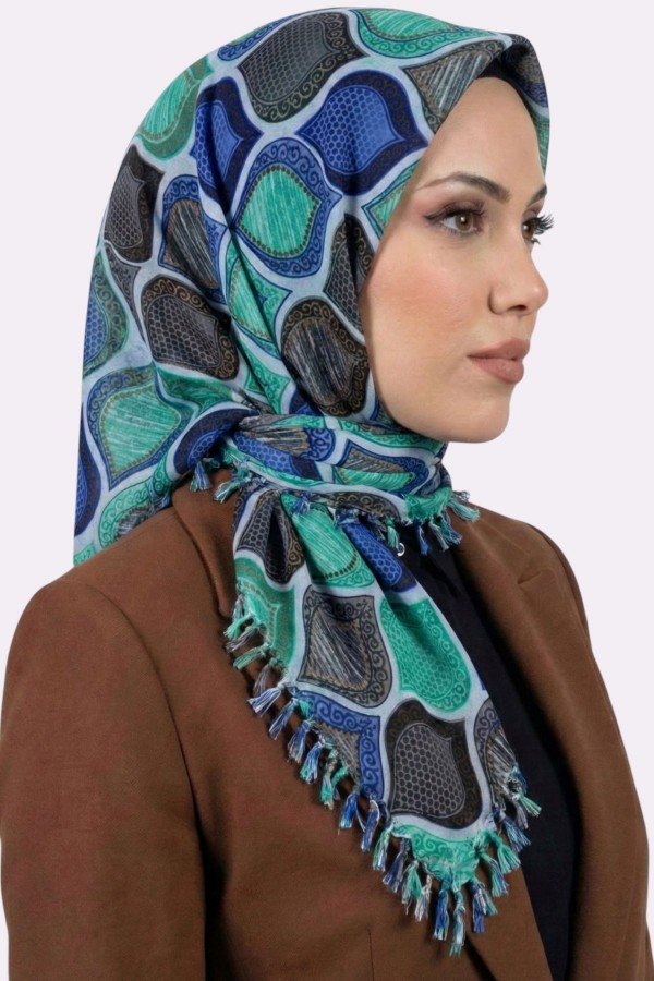 Boncuklu Desenli Yazma 6600-10