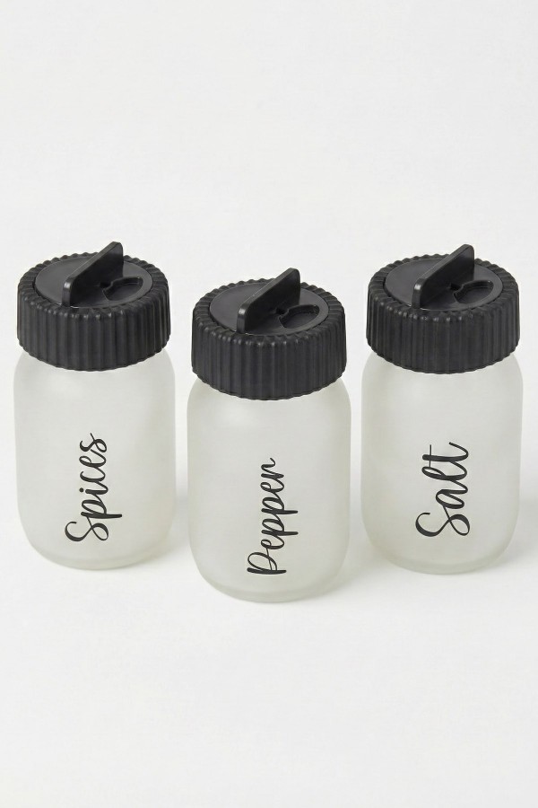 Herevin 190cc 3'lü Desenli Tuzluk Baharatlık