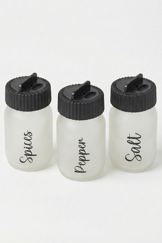 Herevin 190cc 3'lü Desenli Tuzluk Baharatlık