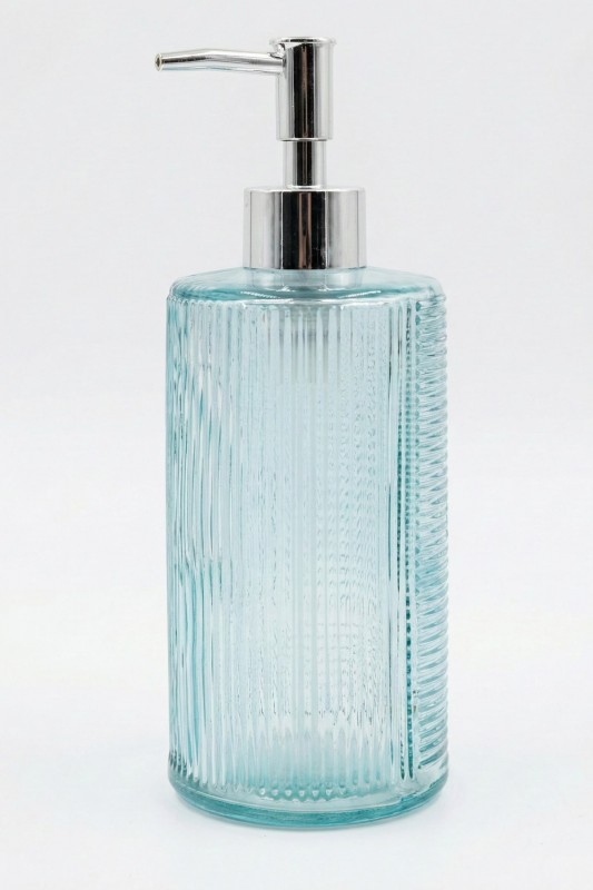 Çizgili Mavi Cam Sabunluk