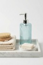 Çizgili Mavi Cam Sabunluk