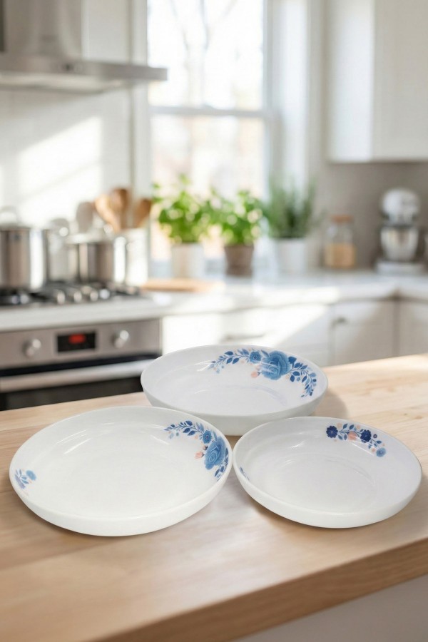 Novvo 3'lü Porselen Fırın Kabı