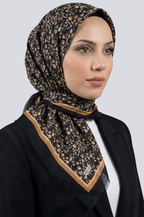 Desenli Flamlı Eşarp  6508-4