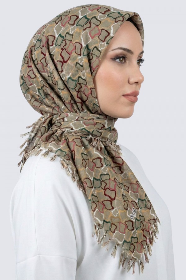 Boncuklu Desenli Yazma 6602-1