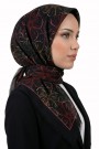 Desenli Flamlı Eşarp  6509-14