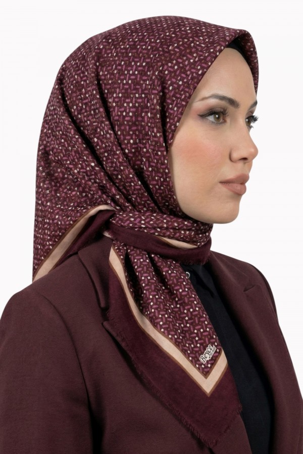 Desenli Flamlı Eşarp  6510-9