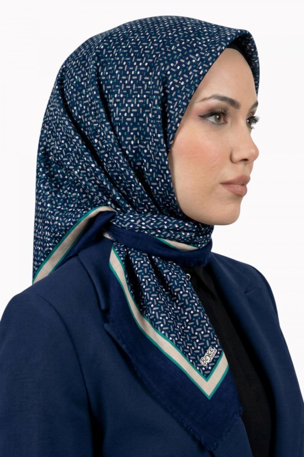 Desenli Flamlı Eşarp  6510-6