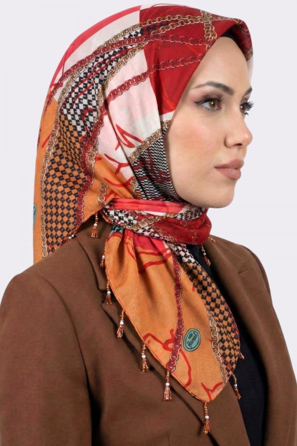 Desenli İnci Boncuklu Yazma 6604-10