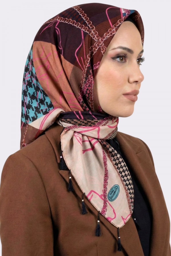 Desenli İnci Boncuklu Yazma 6604-3