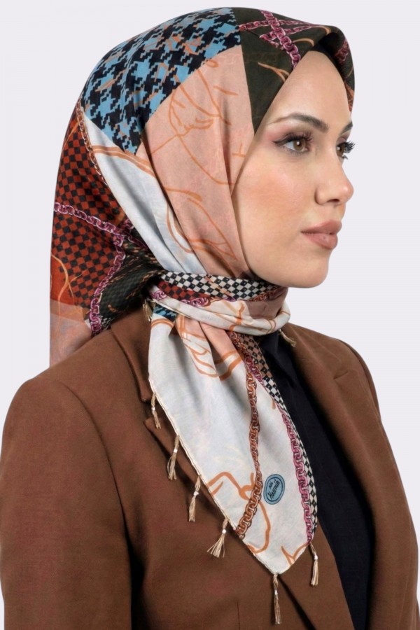 Desenli İnci Boncuklu Yazma 6604-1