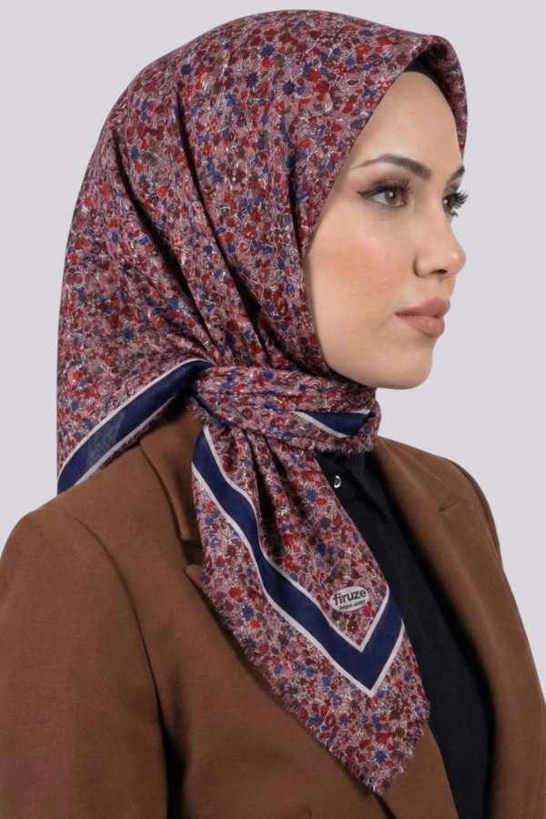 Desenli Flamlı Eşarp  6511-14