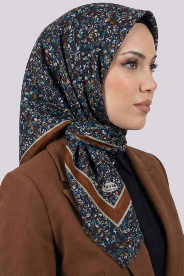 Desenli Flamlı Eşarp  6511-13