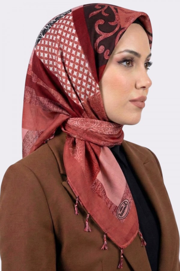 Desenli Çekme Boncuklu Yazma 6605-6