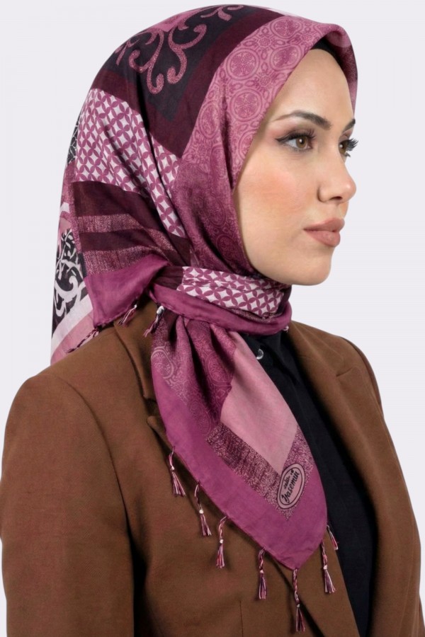 Desenli Çekme Boncuklu Yazma 6605-3