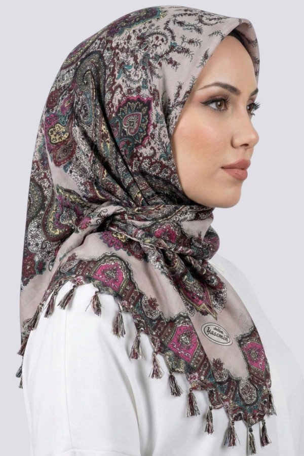 Desenli Çekme Boncuklu Yazma 6606-12