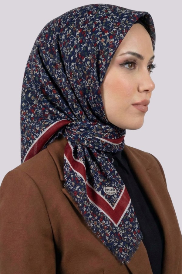 Desenli Flamlı Eşarp  6511-7