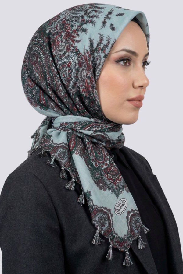 Desenli Çekme Boncuklu Yazma 6606-3