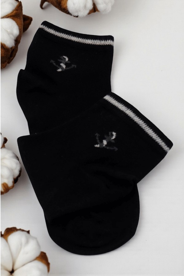 Erkek Penye Dikişsiz Kokulu Patik Çorap 9310-3