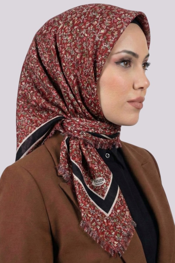 Desenli Flamlı Eşarp  6511-5