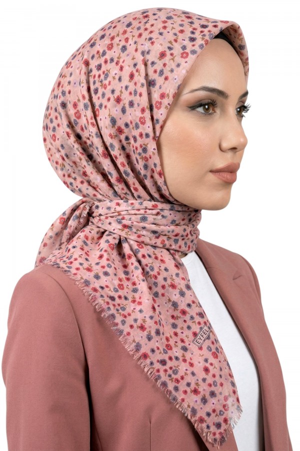 Desenli Flamlı  Eşarp  6501-3