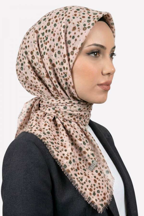 Desenli Flamlı Eşarp  6501-2