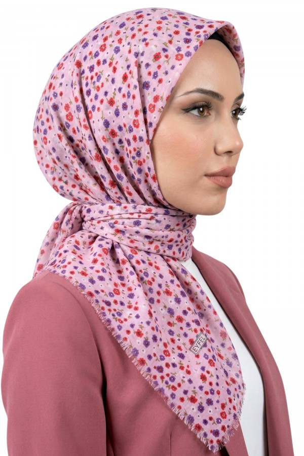 Desenli Flamlı Eşarp  6501