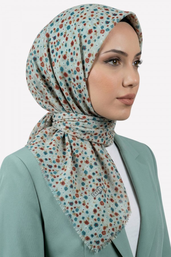 Desenli Flamlı  Eşarp  6501-7