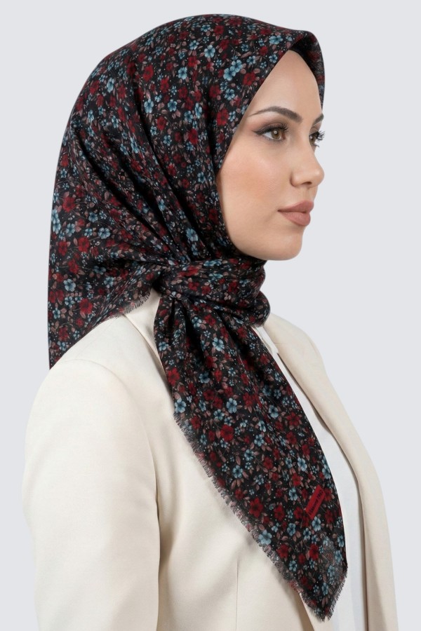 Desenli Flamlı Eşarp 6513-7