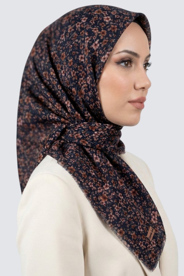 Desenli Flamlı Eşarp 6513-4