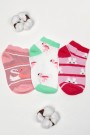 Kız Çocuk  3 Lü Patik Çorap (5-6 Yaş) 9801-7