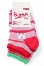 Kız Çocuk  3 Lü Patik Çorap (5-6 Yaş) 9801-6