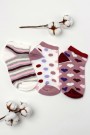 Kız Çocuk  3 Lü Patik Çorap (5-6 Yaş) 9801-4