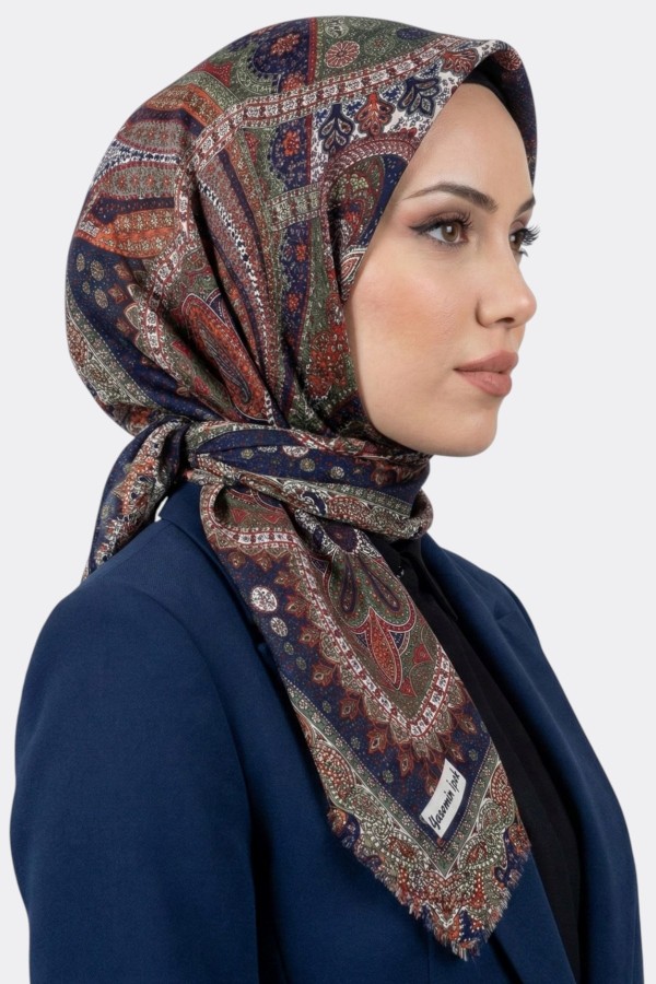 Desenli Flamlı Eşarp 6514-24